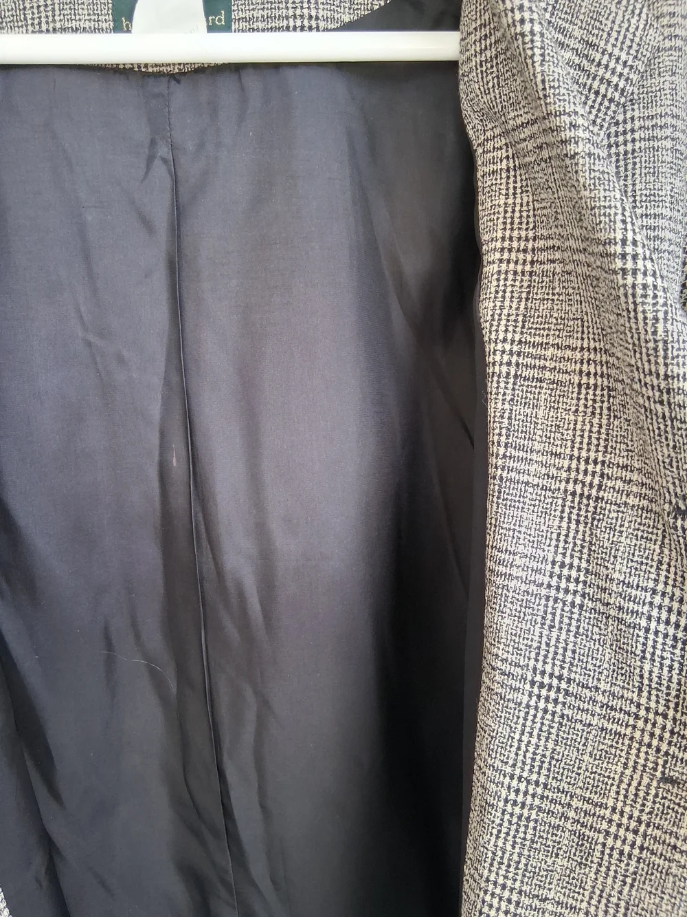 Harve Benard Women's Plaid Blazer Jacket in Black/Gray Lined XXL 27 In Pit ToPit